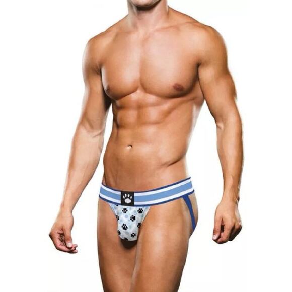 🦋B2G1🦋PROWLER Men’s BLUE PAW Print Jock Strap Men Underwear Exposed OpenBack - Picture 1 of 4